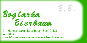 boglarka bierbaum business card